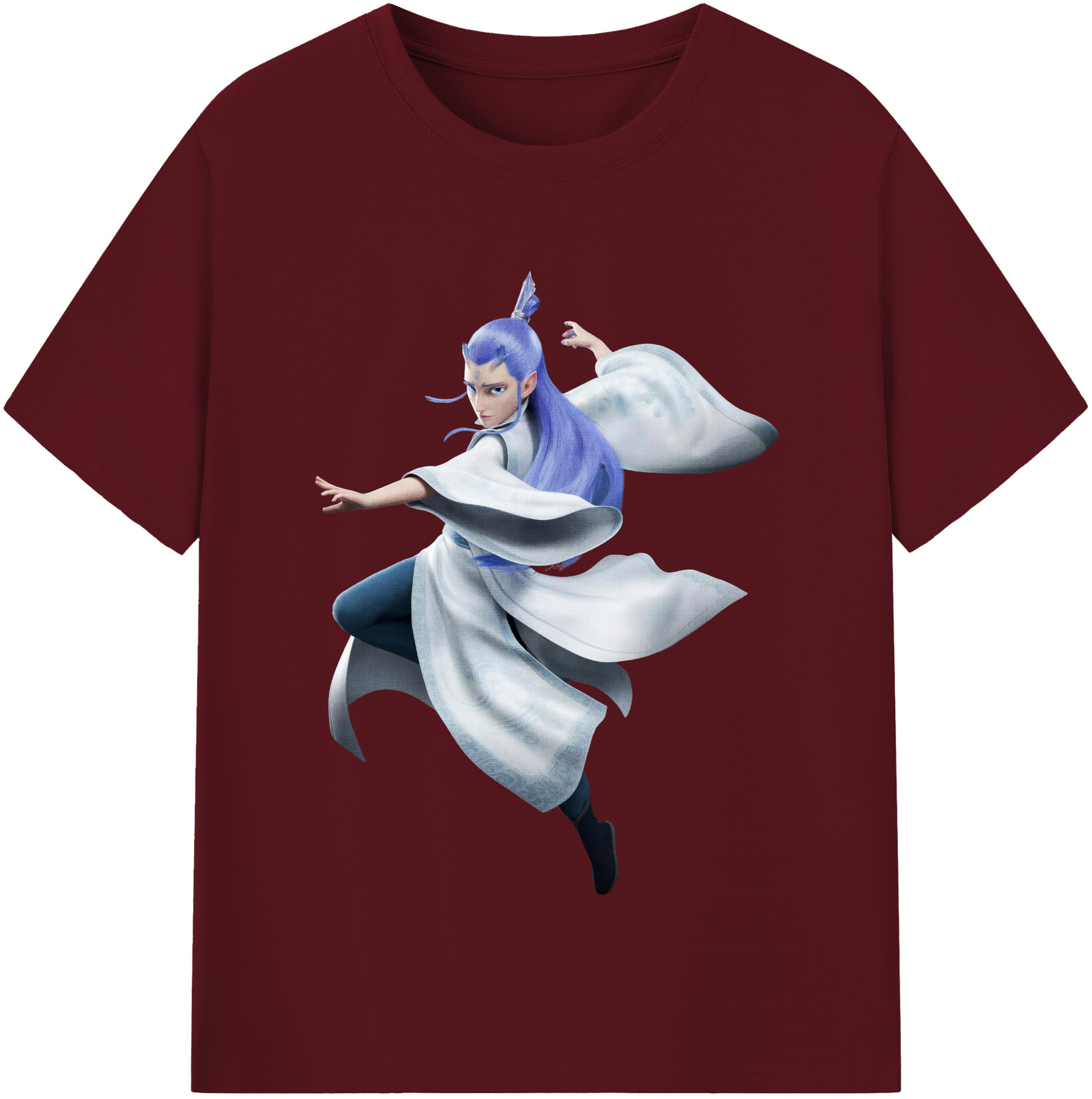 （画像用） Ne Zha 2 ナタ 魔童の大暴れ 綿100％半袖Tシャツ（フロントプリント）